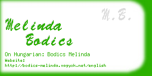 melinda bodics business card